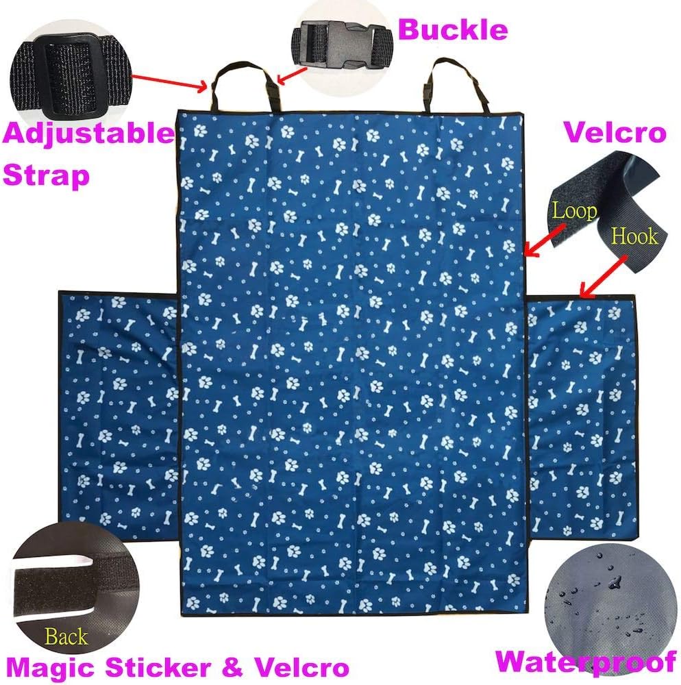 GoBuyer Waterproof Car Boot Liner Protector Covers for Dogs with Side Protection