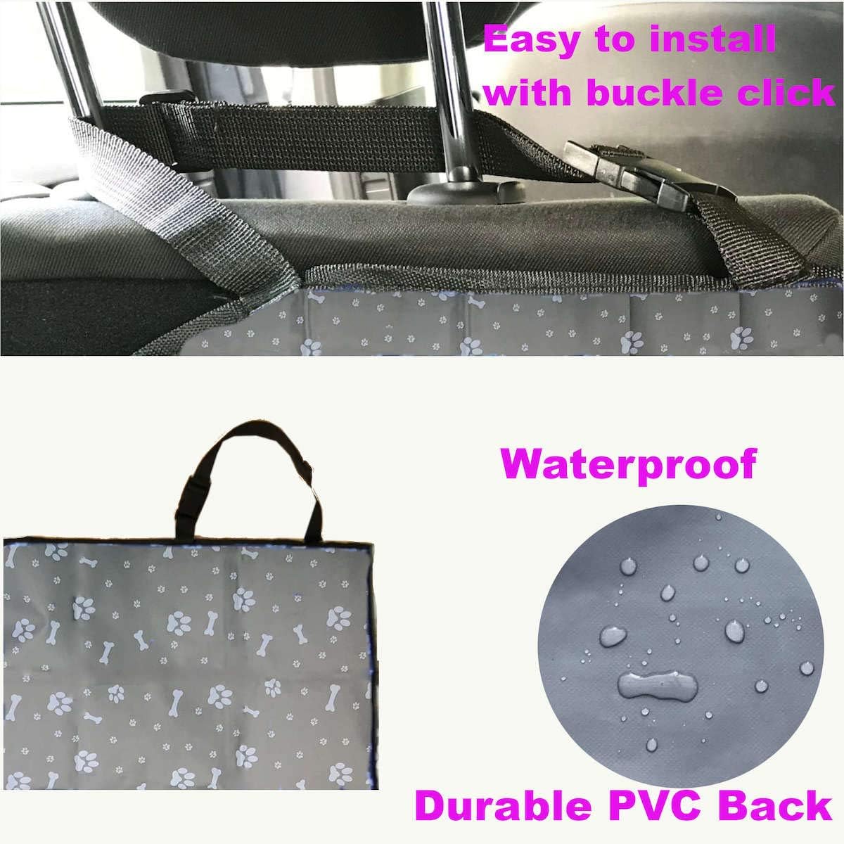 GoBuyer Waterproof Car Boot Liner Protector Covers for Dogs with Side Protection