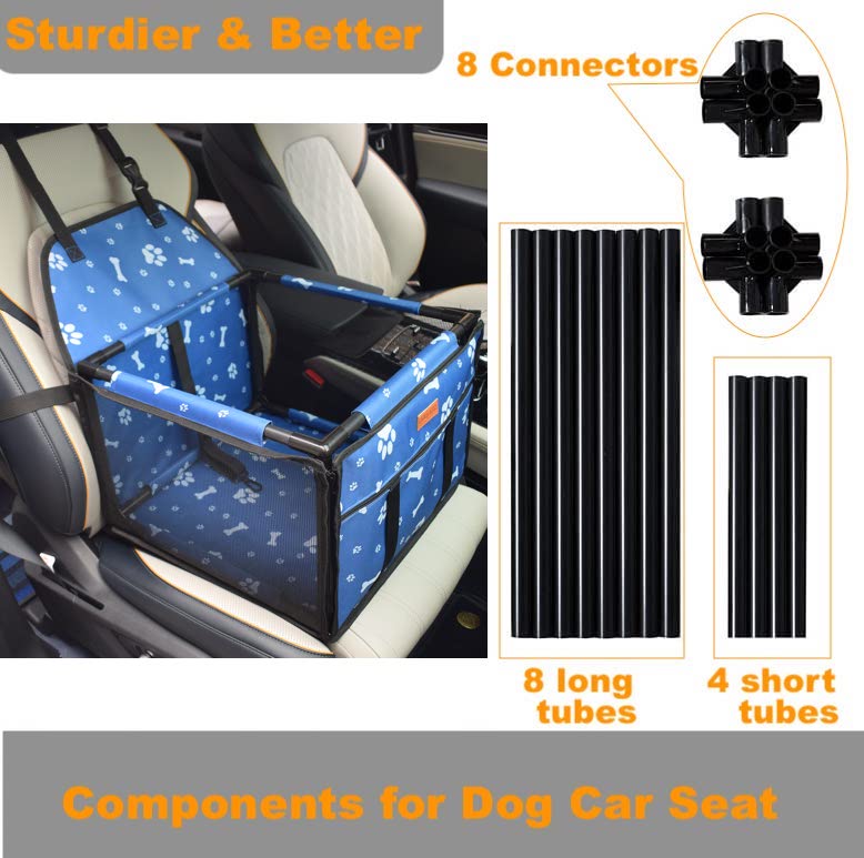 GoBuyer Pet Travel Car Seat Booster Carrier Box Basket with Seat Belt Harness Restraint for Puppy and Cat