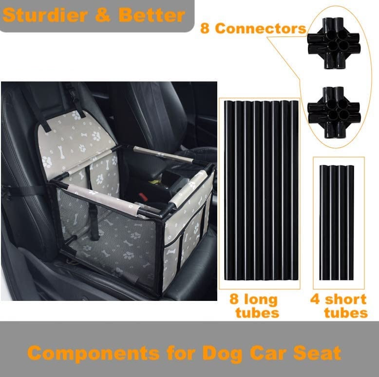 GoBuyer Pet Travel Car Seat Booster Carrier Box Basket with Seat Belt Harness Restraint for Puppy and Cat